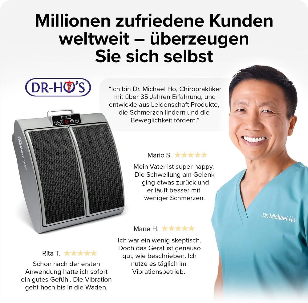 Dr. Michael Ho mit dem DR-HO’S MotionCiser Fit für die Anwendung im Sitzen