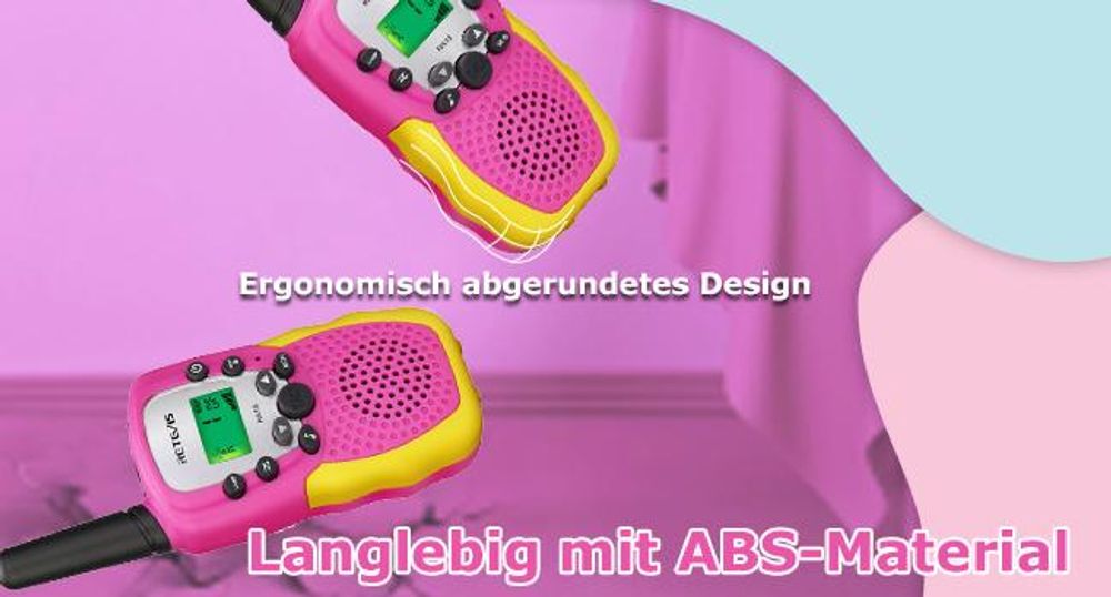Retevis RA618 Walkie Talkie Kinderspielzeug, für 6-12 Jahre Mädchen Jungen, VOX Taschenlampe 10 Ruftöne, Ostergeschenke Wandern Radfahren Abenteuer
