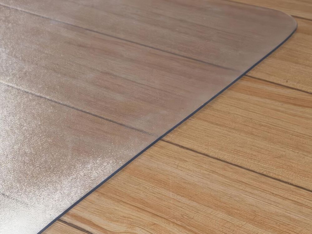 Björn&Schiller Bodenschutzmatte Kratzschutz Schreibtischunterlage, Transparent, Rutschfeste Bürostuhlunterlage, Bodenmatte, Stuhlunterlage, Stärke: 1,5 mm, Größe: 90 x 60 cm