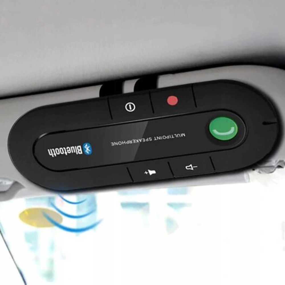 Bluetooth 5.0 Auto Freisprecheinrichtung Lautstärkeregler KFZ Musik Freisprechanlage Akku Freisprechanlage Sonnenblende iPhone Samsung Retoo
