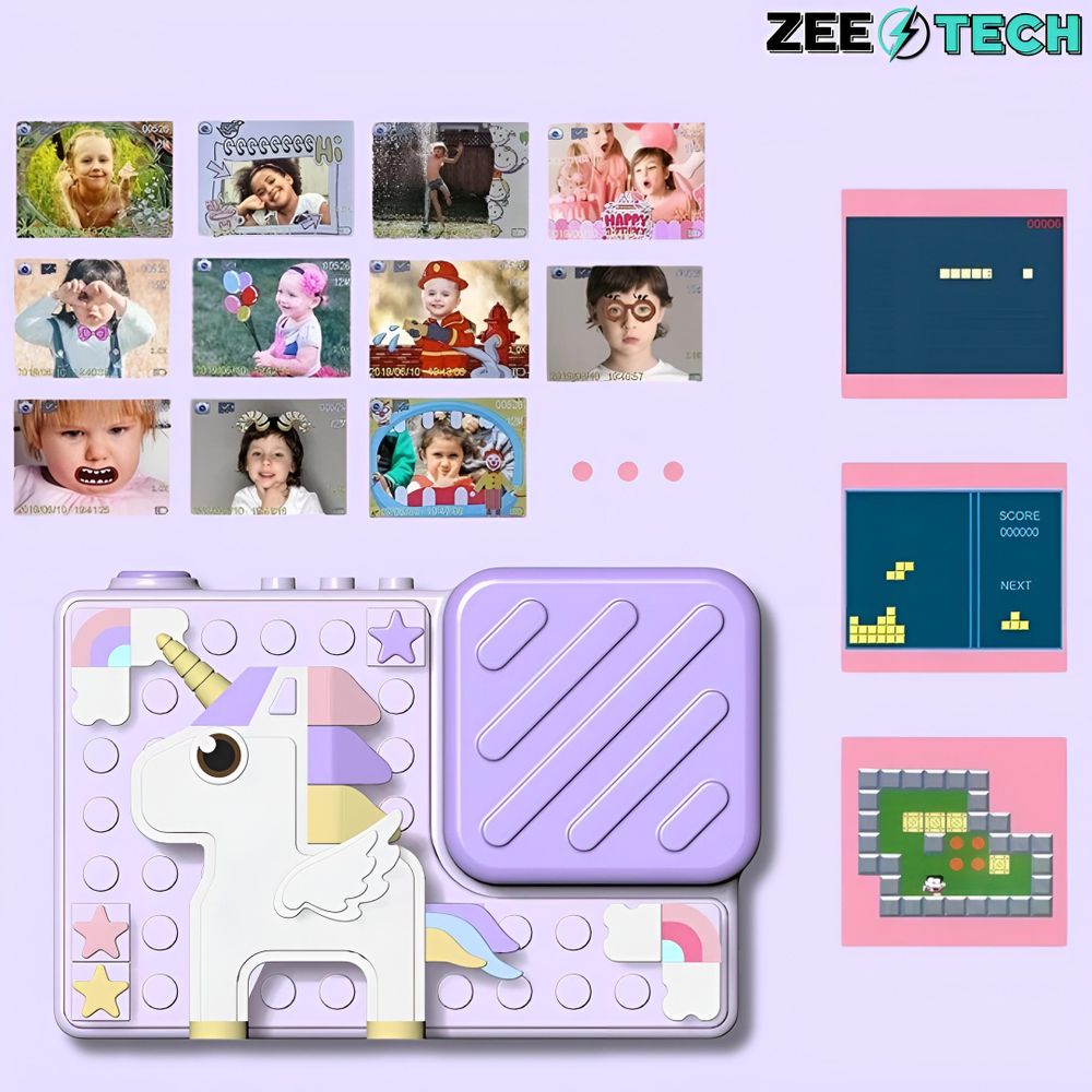 Digitale Kinderkamera 40Mp Selfie-Kamera Spiele + 32Gb Karte