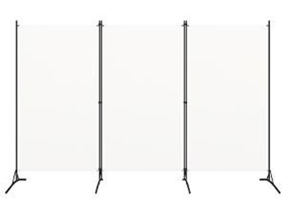 vidaXL Séparation de pièce 3 pièces blanc 260x180 cm Tissu