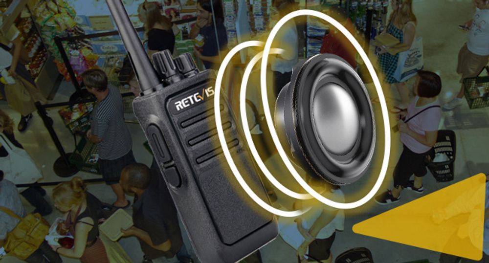 Retevis RT617 Walkie Talkie mit Sprechendes Mikrofon, PMR446 Funkgeräte Set mit 16 Kanäle, VOX, Wiederauflabar, für Baustelle Baumarkt Fabrik 4 Stück