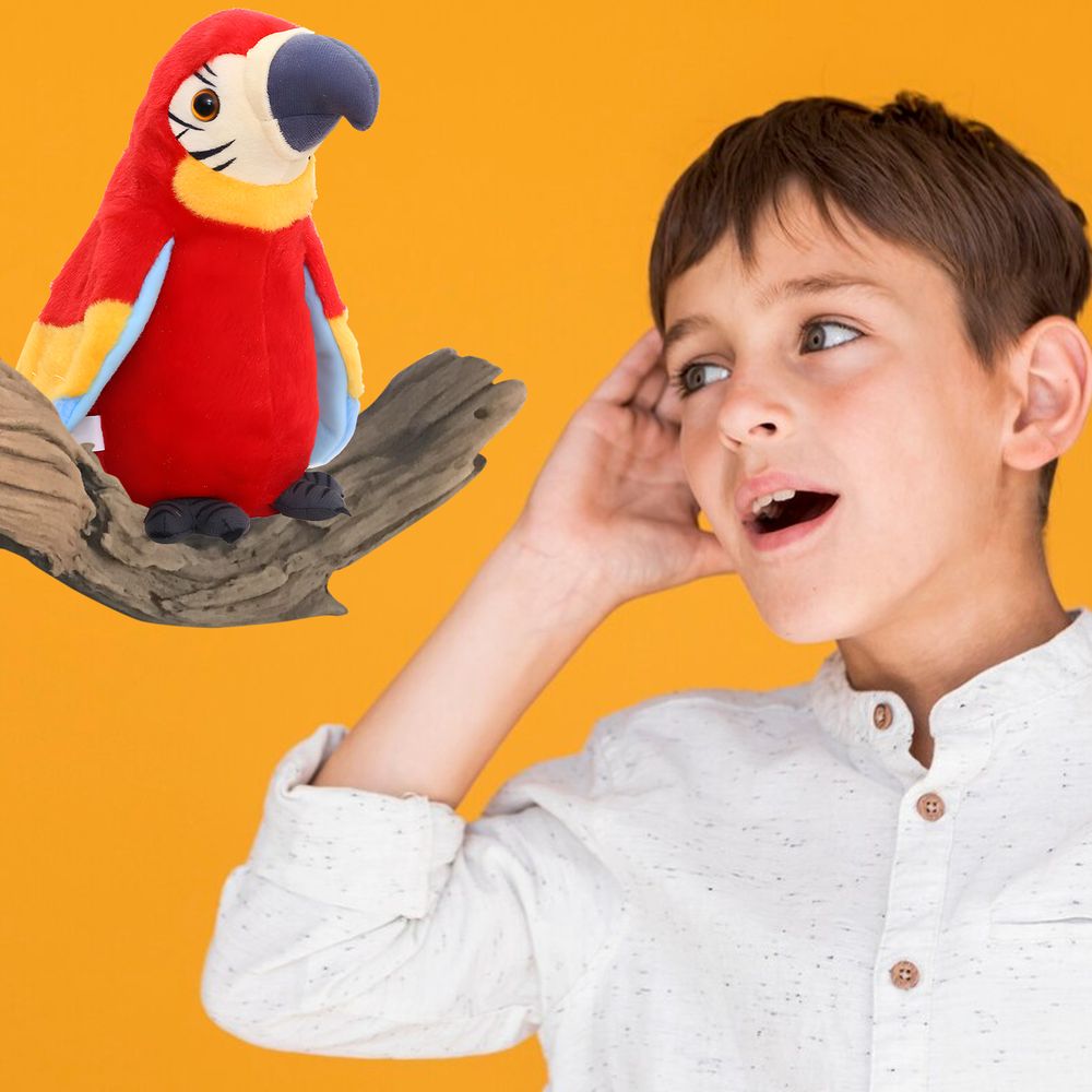 Sprechender Plüschtier Papagei Plüsch-Spielzeug Tanzender Papagei Singender Kaktus Papagei Plüsch-Puppe Plüsch-Puppe Wiederaufladbar für Babys Retoo