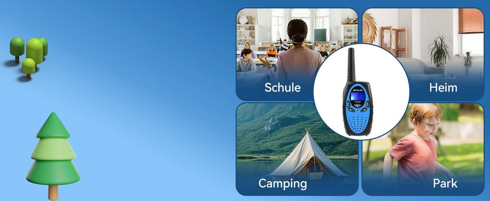 Retevis RT628 Walkie Talkie, Geschenke für Kinder ab 4-12 jahre, mit Taschenlampe VOX, DCS/CTCSS, Funkgerät für Camping Familienspiel