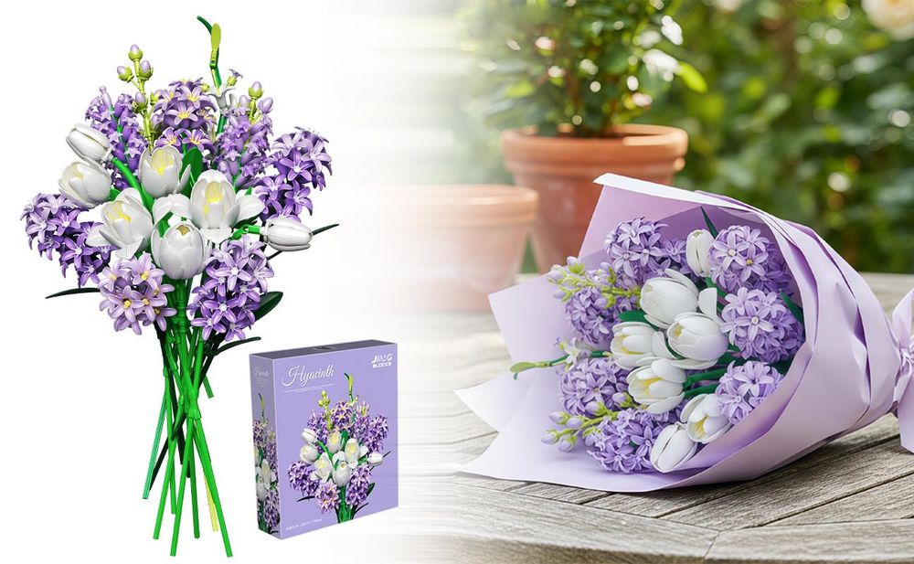 Blumenstrauß Klemmbausteine Blumen Set, Blumen Bauspielzeugset 739 St. Home Deko Flower Muttertag Geburtstag Valentinstag