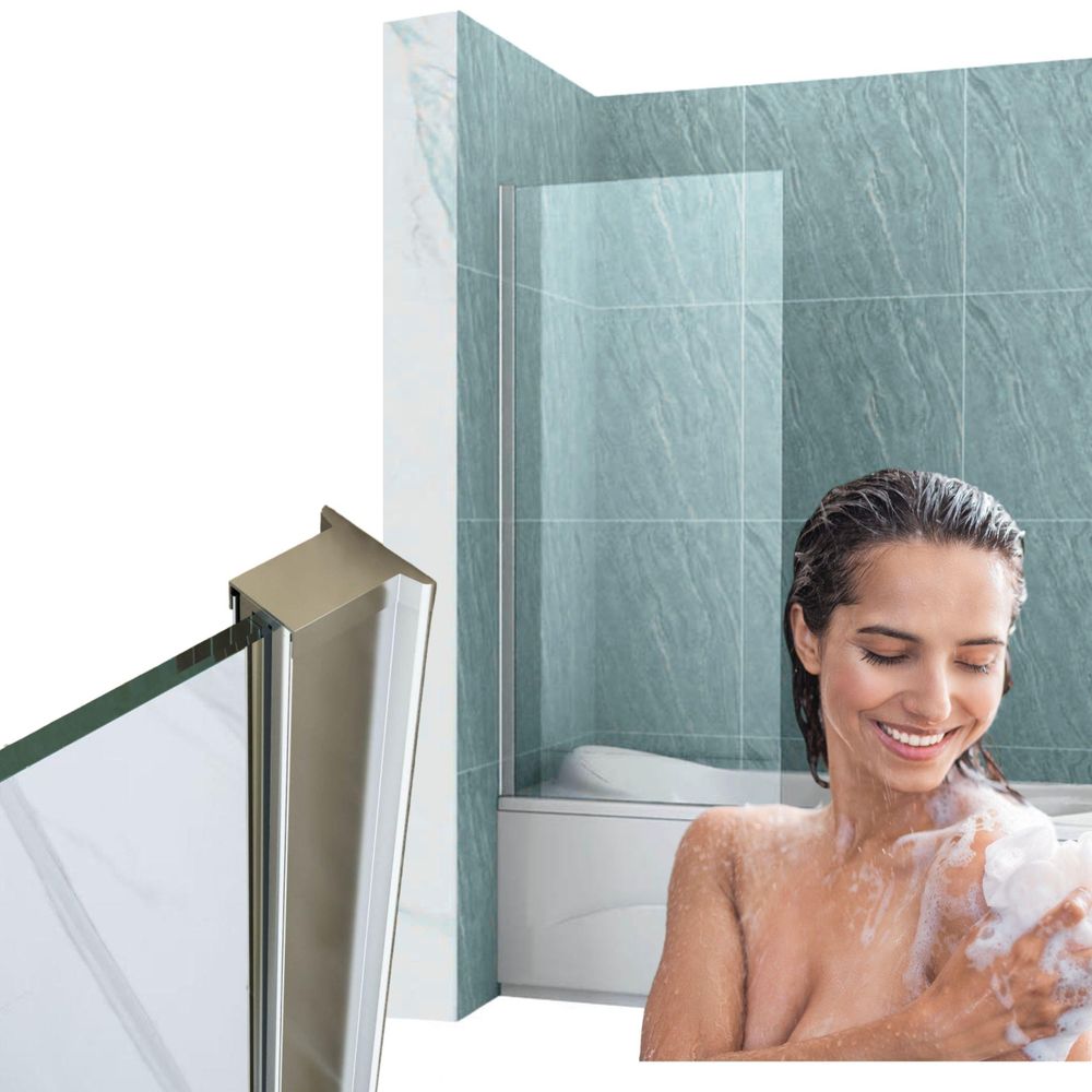 Silla, duschwand badewanne 80x150, duschwand aus glas, badewannenaufsatz, faltwand