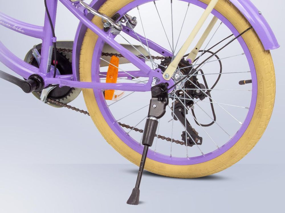SUN BABY Flower Bike Bicicletta per bambine da 20 pollici, per bambini dai 6 anni in su, cambio Shimano a 6 marce, freni V-brake, portapacchi, catarifrangenti