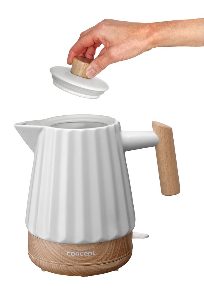 CONCEPT RK0090 Keramická rychlovarná konvice 1,5 l bílá