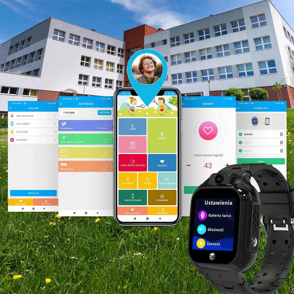 Forever Smartwatch für Kinder GPS WiFi Kids See Me! 3 KW-320 schwarz