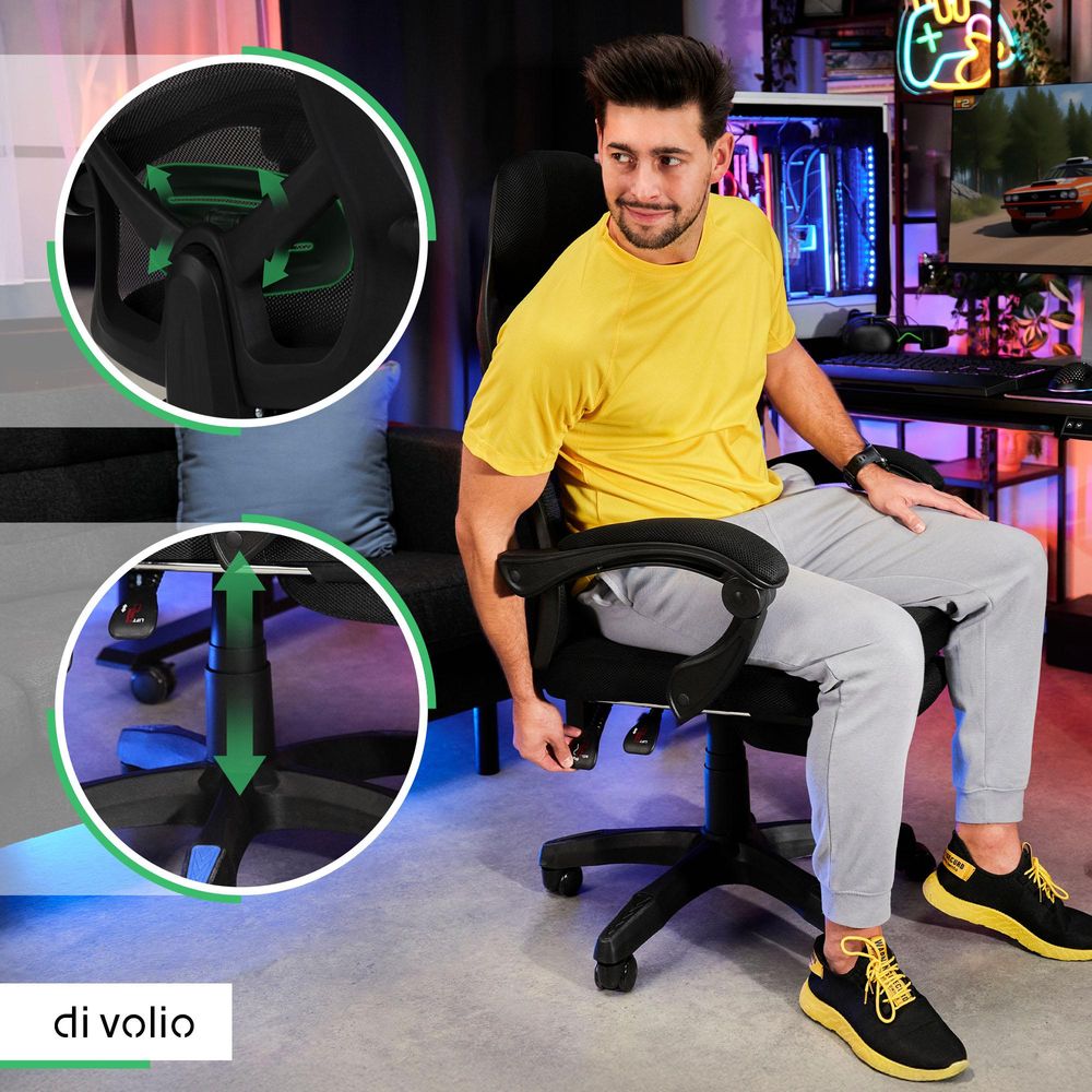 di volio herná stolička Sporte čierna