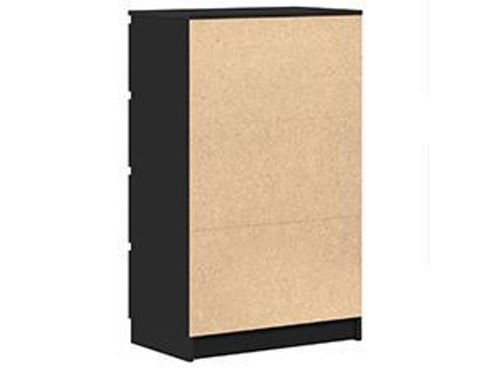vidaXL Sideboard Schwarz 60x35x98,5 cm Holzwerkstoff