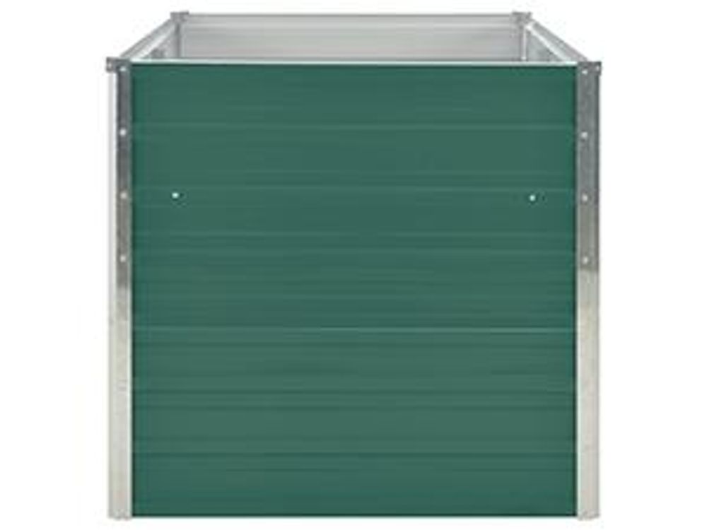 vidaXL Letto rialzato 160 x 80 x 77 cm Acciaio zincato Verde