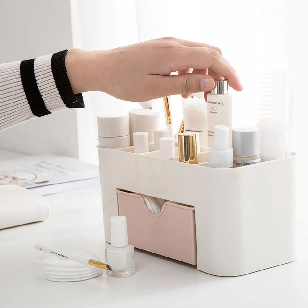 Make Up Organizer mit Schubladen Kosmetik Box Tragebar Make-Up Schubladeneinsatz Schmuck Koffer Ohrringe Armband Ringe Retoo