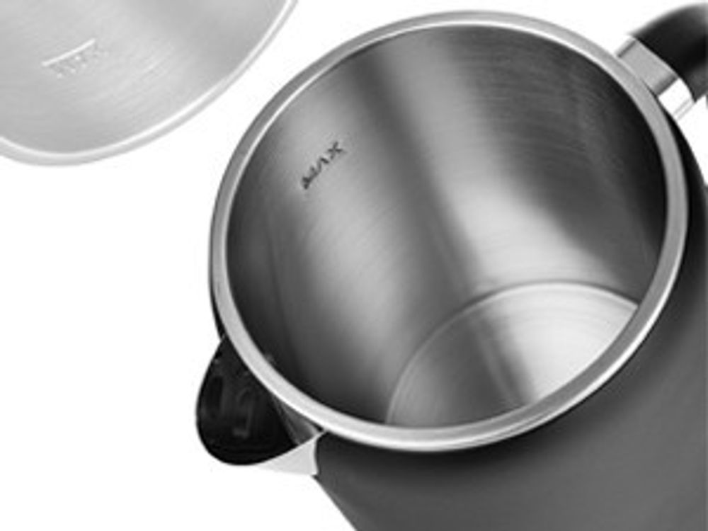 Lehmann Wasserkocher 1,7 L mit Temperaturregelung 45-100 °C, Edelstahl Wasserkessel mit Warmhaltefunktion und Touchpanel, mattes Schwarz
