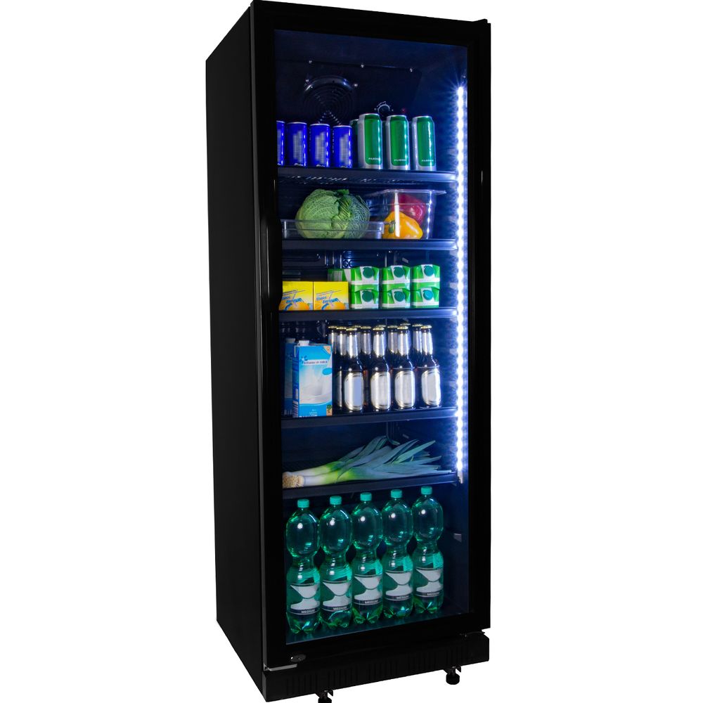ZORRO Getränkekühlschrank ZKB 360 | Schwarz | 360 Liter | Glastür