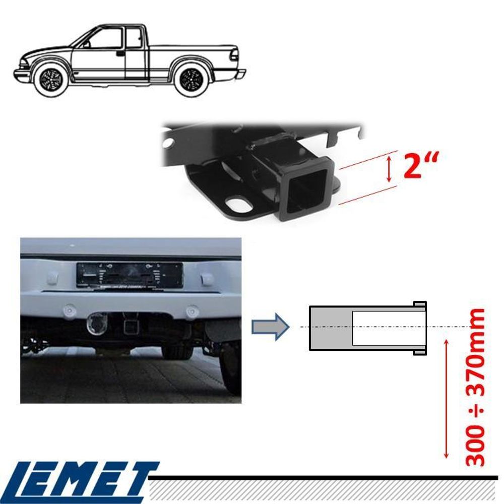 Anhängerkupplung Einschub 2-Zoll US-Adapter Spannkeil für Ford F-150 XIII 2015-