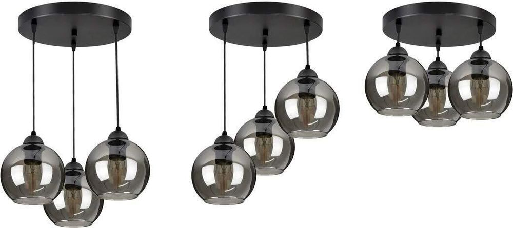 Deckenlampe Pendellampe Kugel Schwarz (N100-ER3)