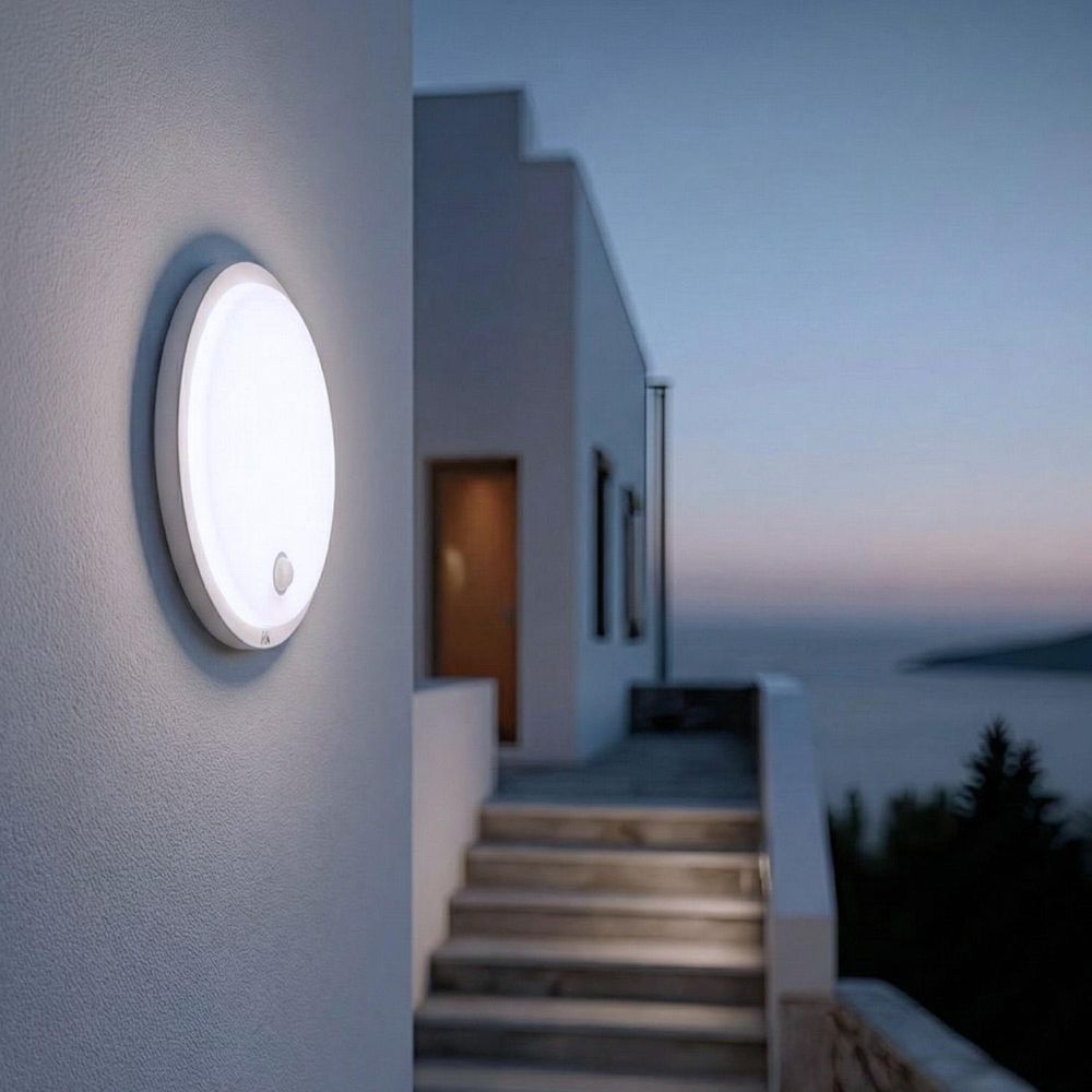 LED-Lampe mit Bewegungssensor Maclean PIR-Sensor Farbe Weiß 10 W IP65 1000 lm neutrale Farbe MCE525 W
