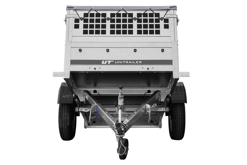Pkw Planenanhänger GARDEN TRAILER 200 KIPP mit Laubgitteraufsatz, Stützrad, Flachplane