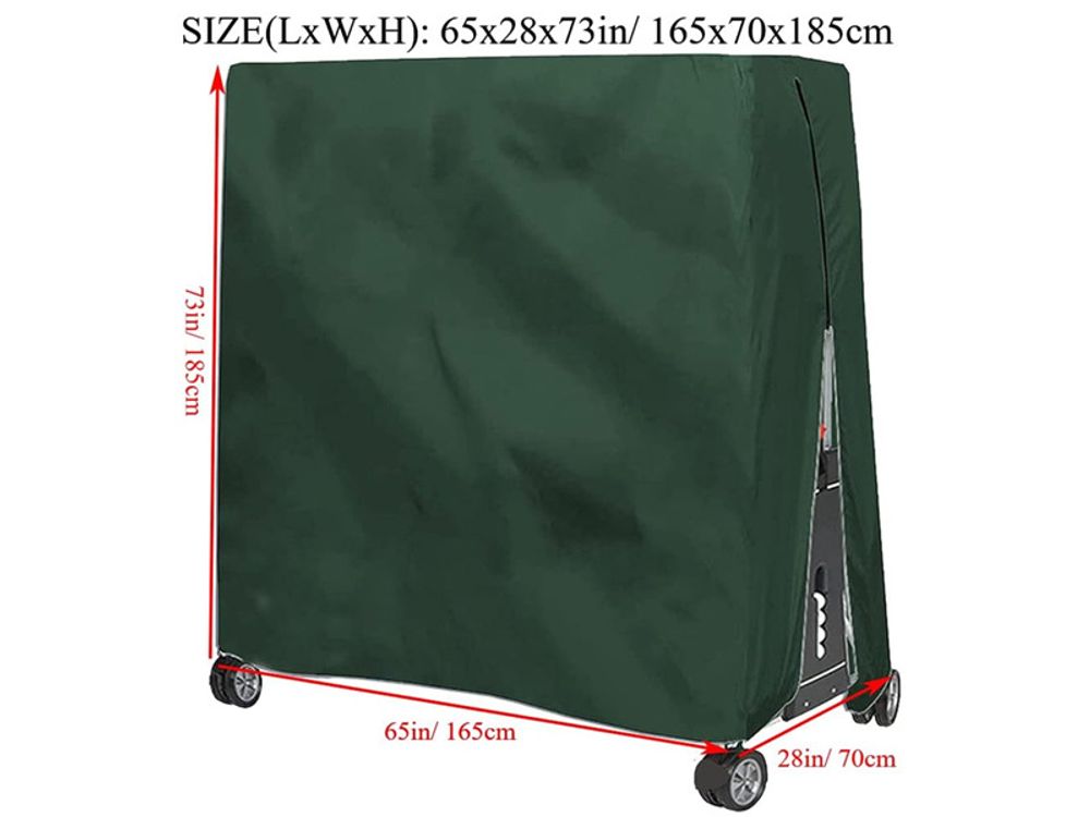 Wasserdichte und staubdichte Outdoor-Tischtennisplatte Abdeckung 165x70x185cm