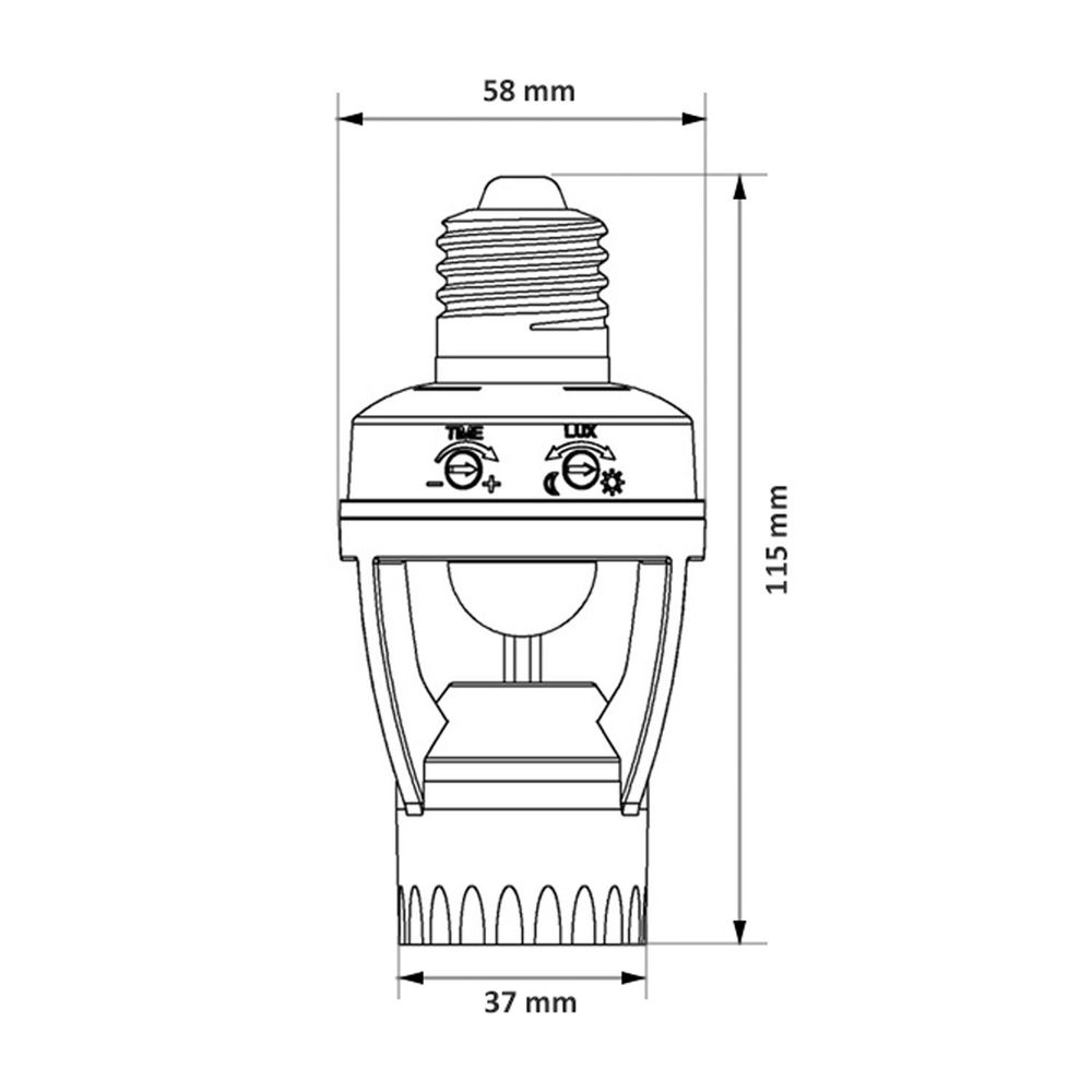 Lampenfassung E27 Sensor Bewegungssensor Dämmerungssensor Automatisch 360° 60W