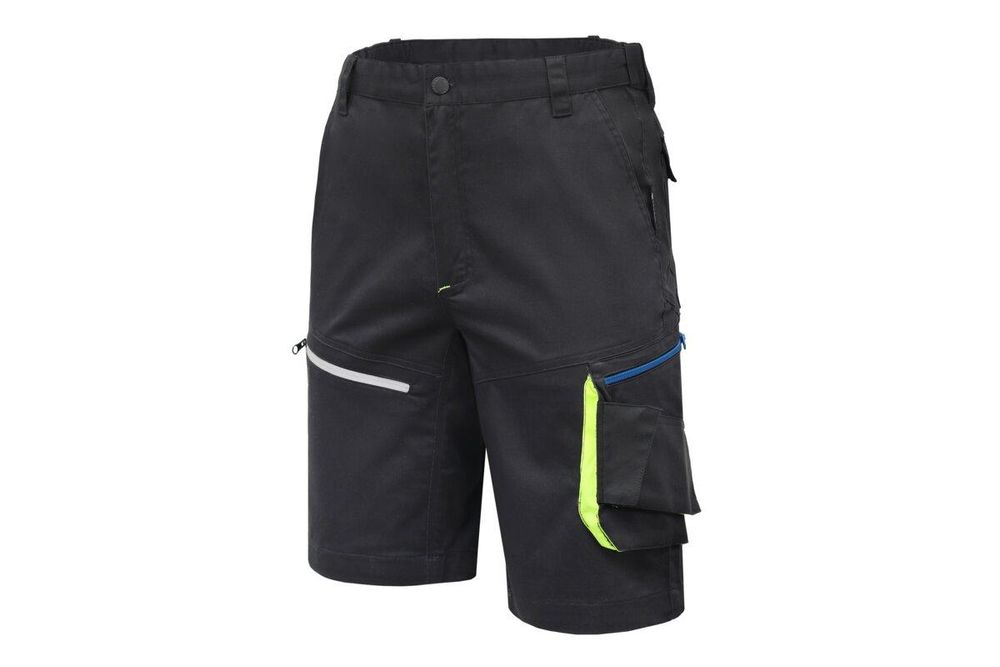 Arbeitsshorts Herren schwarz Gr. L (52) Högert Technik, 58% Baumwolle/40% Polyester, elastisch, verstärkt – REETZ kurze Arbeitshose Berufsbekleidung