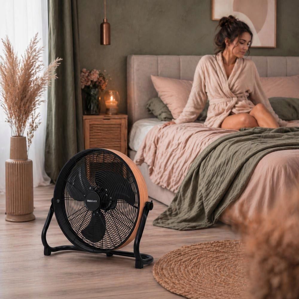 Podlahový ventilátor, veľký ventilátor, 40 cm, WEBBER, tichý