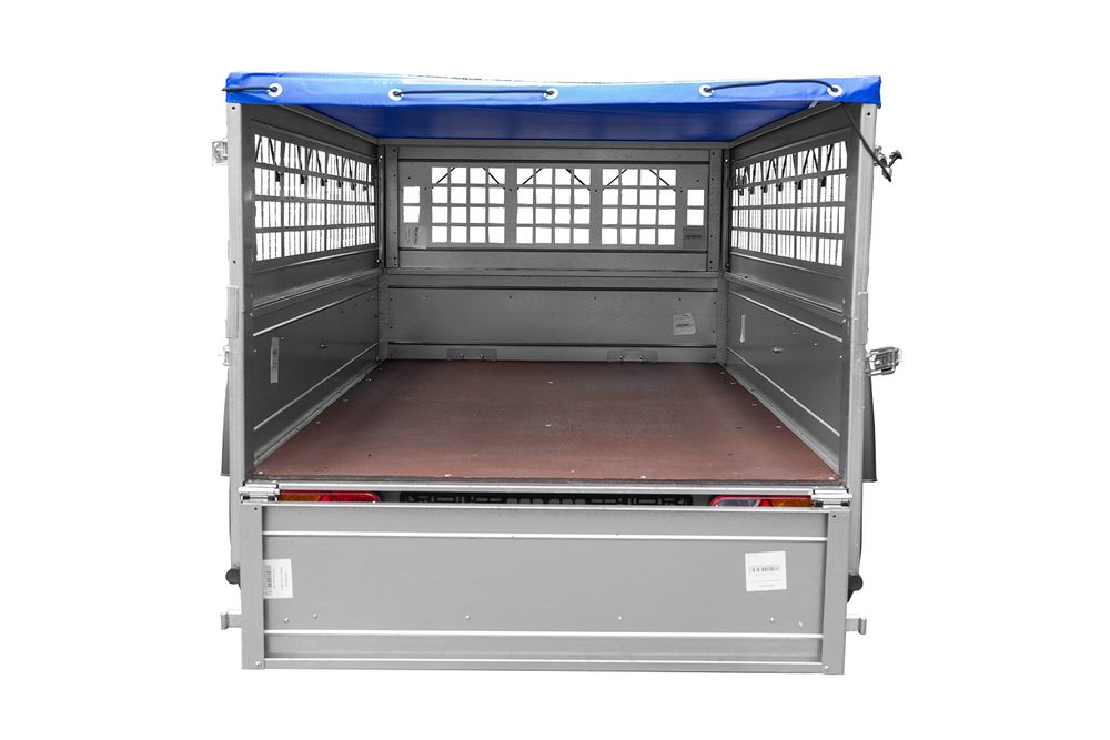 Pkw Planen Anhänger GARDEN TRAILER 200 KIPP mit Laubgitteraufsatz, Stützrad, Flachplane