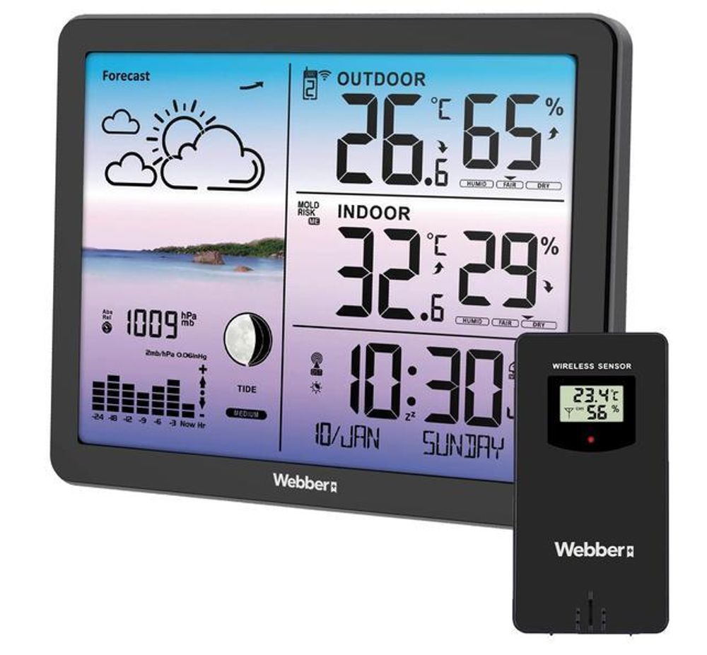 Stacja Meteorologiczna Webber Ws305C – Czujnik Bezprzewodowy, Barometr, Dcf,