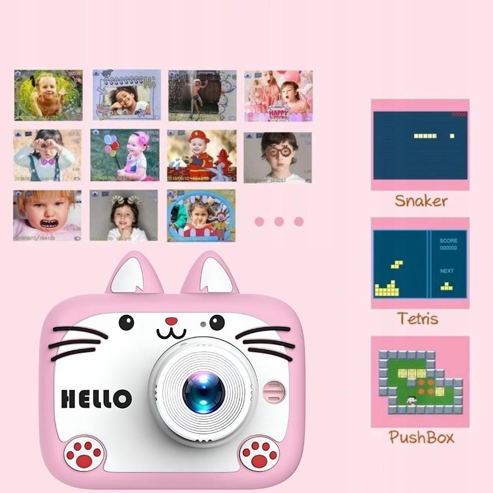 Digitale Fotokamera Für Kinder 40 Mp Kamera Spielzeug Spiele + 32Gb Karte