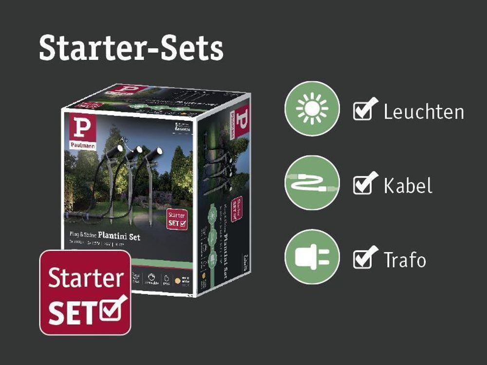 Paulmann Bundle Plug & Shine LED Gartenstrahler Sting