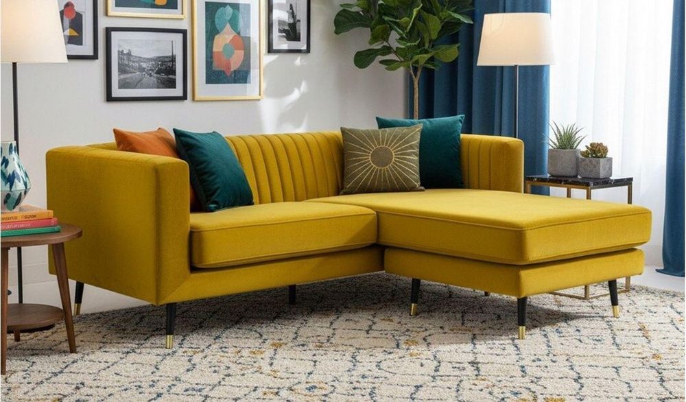 Universelles Ecksofa Slender - schwarz - Velluto 20