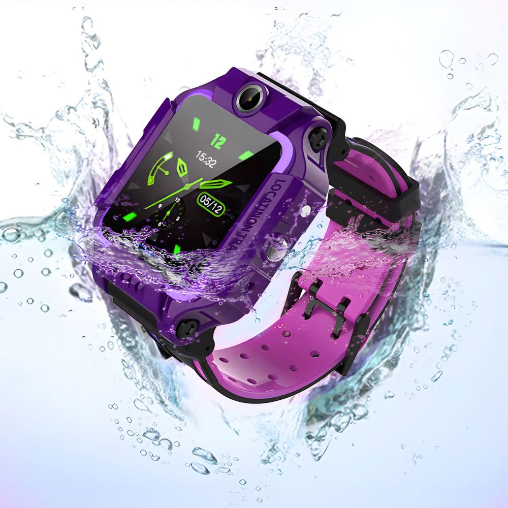 Smartwatch Kinder Smart Watch Armbanduhr mit GPS SIM für Kinder Mädchen Jungen Ab 3 Jahre Touchscreen Sport Fitness Armband Geschenk Call Violett Reto