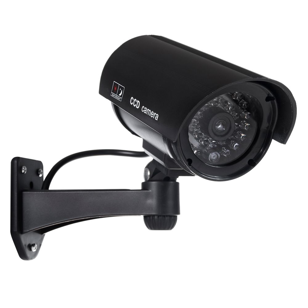 2x Kamera-Attrappe mit blinkender LED IR1100 B IR outdoor schwarz