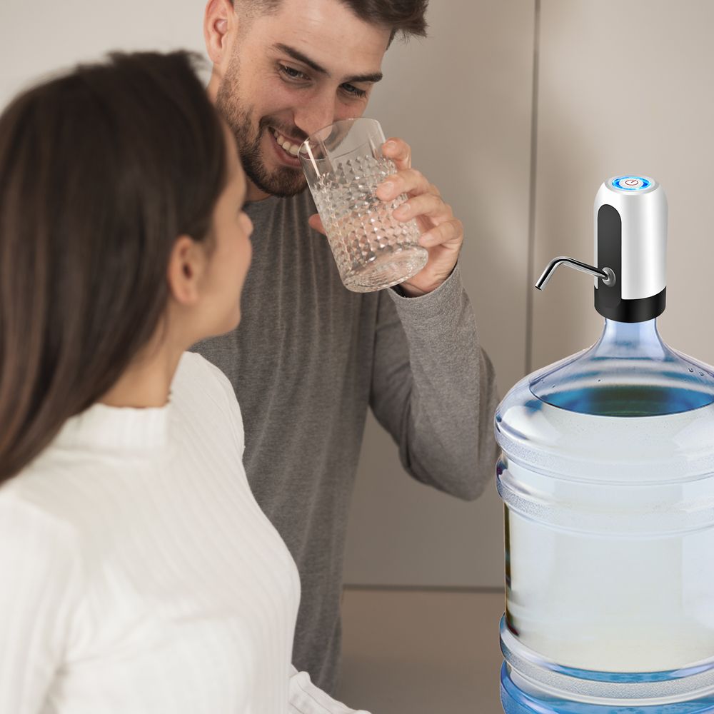 Wasserspender Tragbare Trinkwasserpumpe Elektrische USB Wasserpumpe Dispenser Wasser Wasserflasche für PET Flaschen Kanister Camping Kühlschrank Retoo