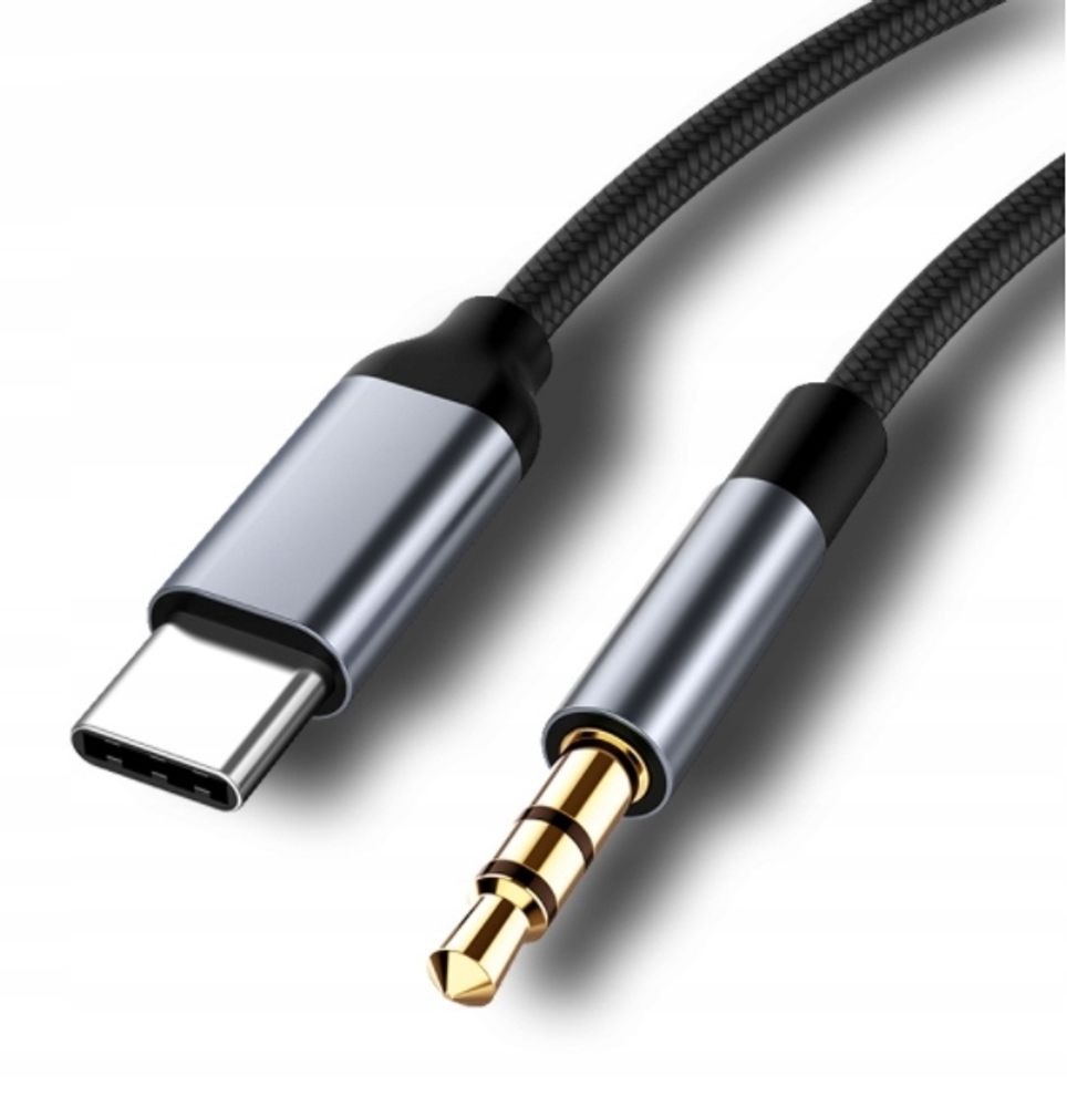 Kabel - USB-C auf 3,5 mm mini Jack - Aux DAC - 1,5 m - Schwarz - Audio Adapter