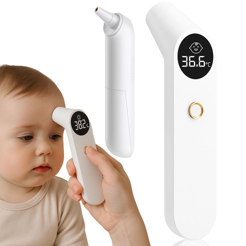 Infrarot Thermometer Digital Fieberthermometer Körperthermometer Berührungslose Kontaktlos Baby und Erwachsene Säuglinge Helligkeit Stirn LED Retoo
