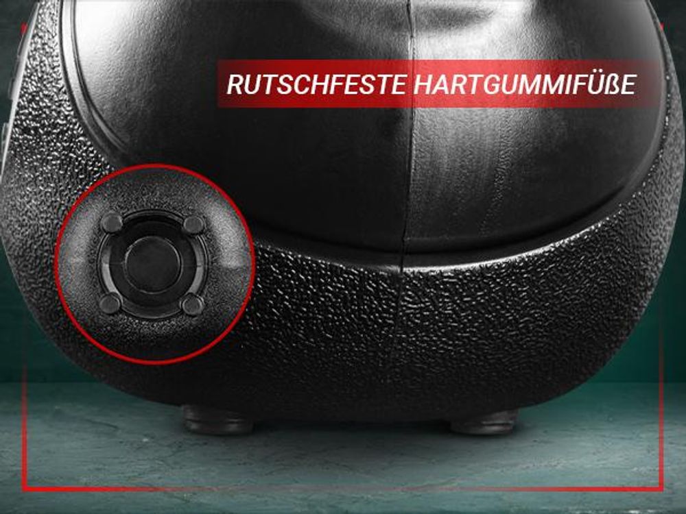 Miweba Sports Kettlebell KB200 | Kugelhantel - Ergonomischer Griff Anti-Rutsch - Hartgummifüße - Ganzkörper - Workout - Kugelgewicht - Hantel (8,0 kg)