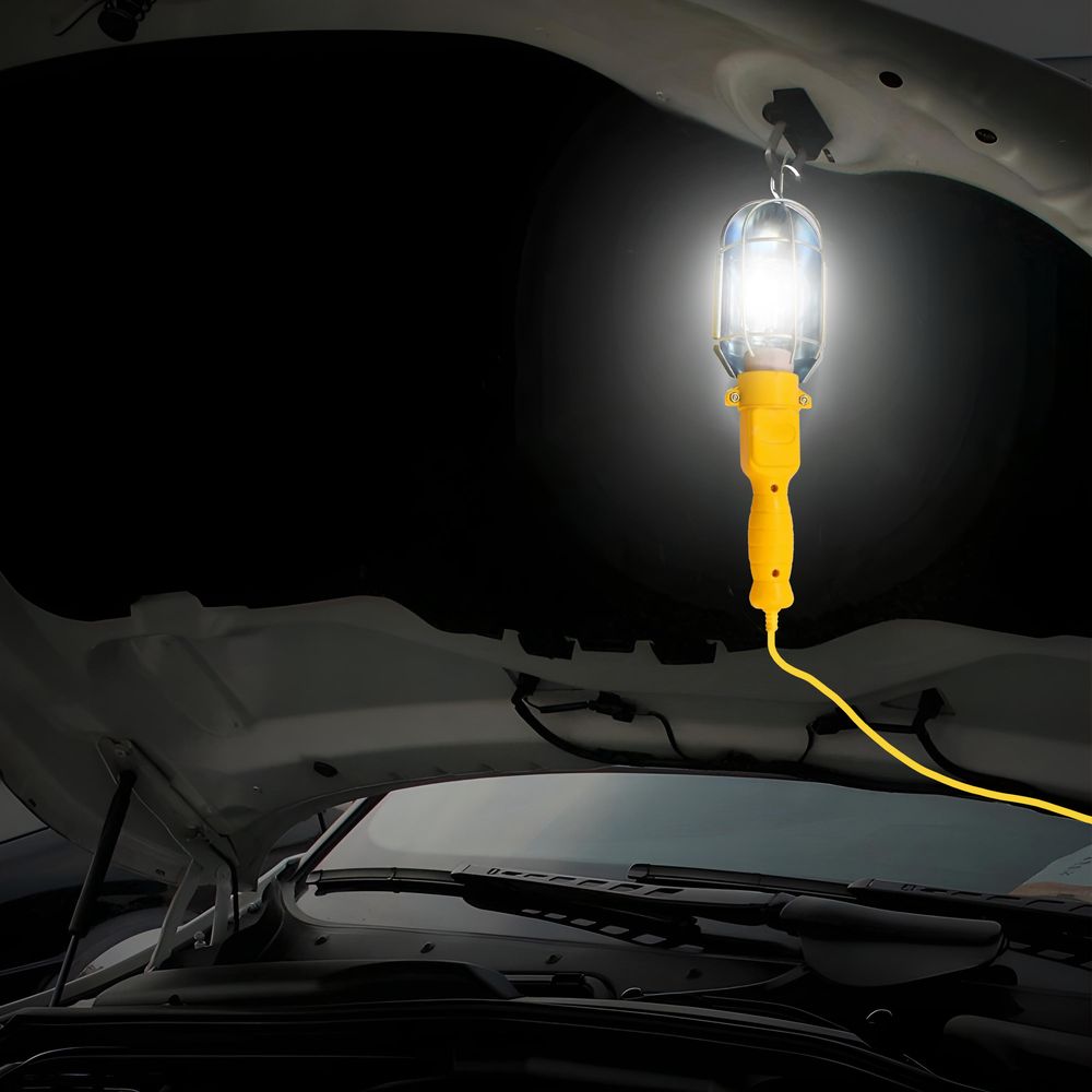 Arbeitsleuchte E27 Baulampe Werkstattleuchte Handleuchte Werkstattlampe Arbeitsstrahler mit 10m Netzkabel Lampenkabel Taschenlampe Gelb Retoo