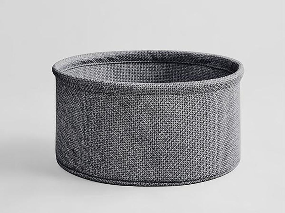 VASAGLE Beistelltisch, rund, mit Korb, Ø45 cm, Taubengrau-Schiefergrau