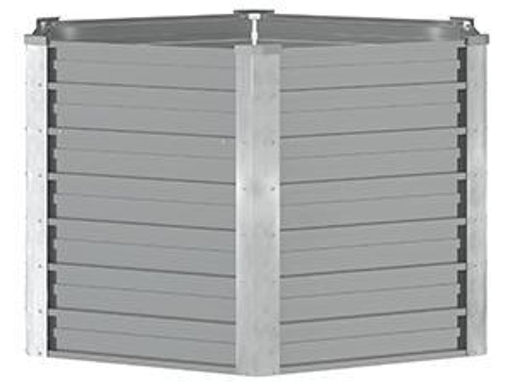 vidaXL Garten-Hochbeet Verzinkter Stahl 129x129x77 cm Grau