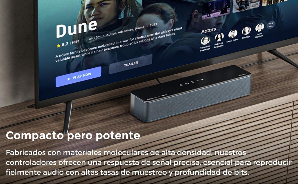 ULTIMEA Poseidon D80 Boom Barra de sonido 7.1 con Dolby Atmos, sistema de sonido envolvente para TV, subwoofer, cine en casa