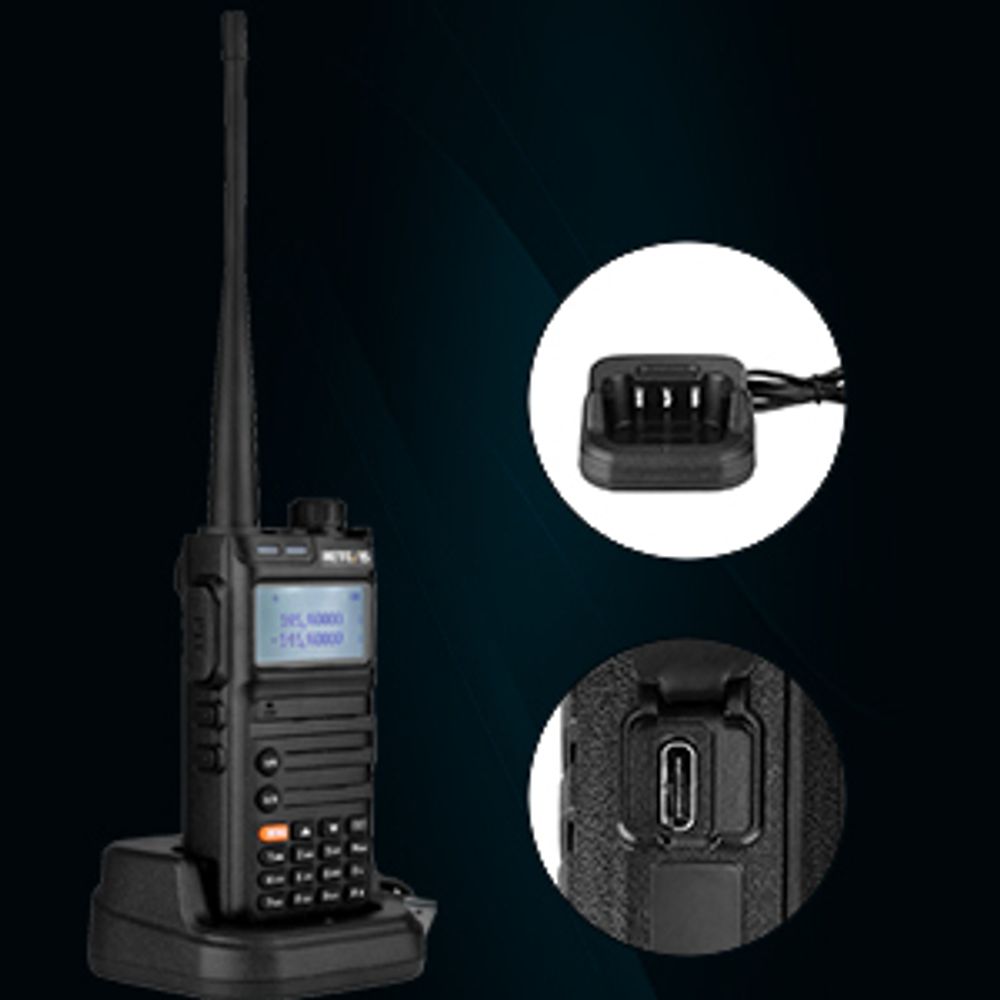 Retevis RA685 Amateurfunkgerät, Dual Band Funkgeräte mit 1800 mAh Batterie, Langstrecken Walkie Talkie für Erwachsene mit 128 Kanälen USB Ladegerät 2X