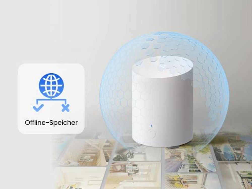 Reolink Home Hub Mini, Drahtlose Sicherheitszentrale, Max. 8 Kameras, Unterstützung bis zu 1TB microSD-Karte, KI-Zusammenfassung, Dualband-WLAN