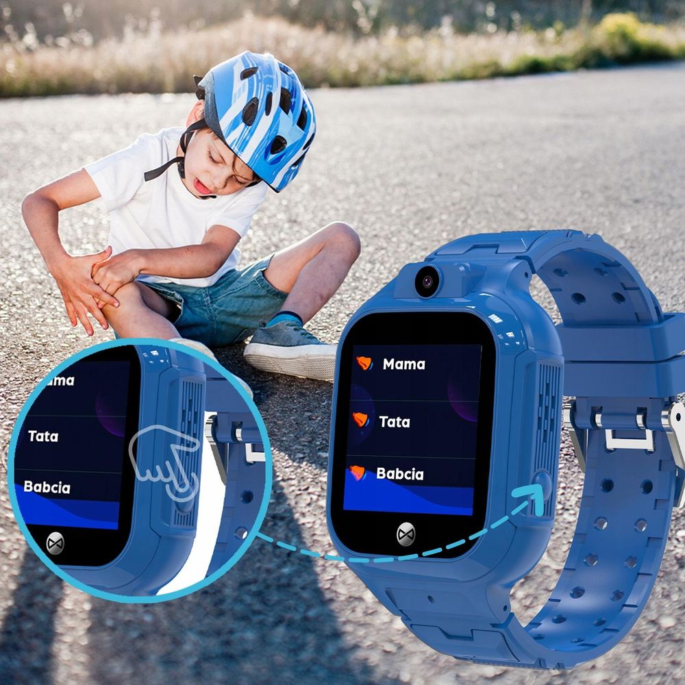 Forever Smartwatch GPS WiFi Kinder sehen mich! 3 KW-320 Blau