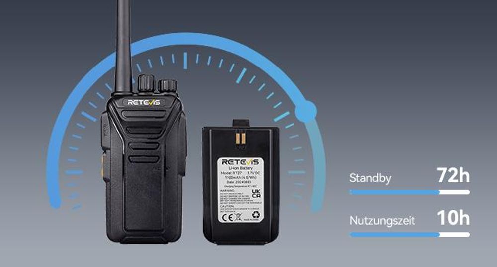 Retevis RT27 Funkgeräte mit Headset, PMR446 Walkie Talkie mit USB Ladeschale, 16 Kanäle CTCSS/DCS, DCS-Verschlüsselung, VOX, Funkgeräte für  Sicherheitsdienst, Schule, Baustelle, Supermarkt（10er）