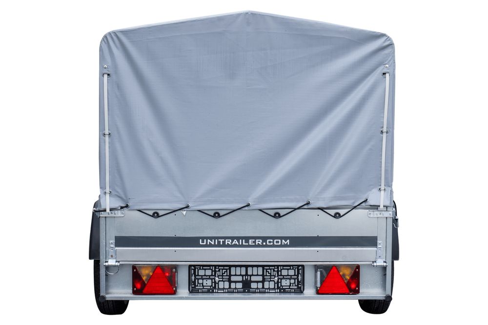 Anhänger Pkw 230x125 Garden Trailer 230 KIPP Unitrailer 750 kg mit Stützrad, Hochplane und Hochspriegel