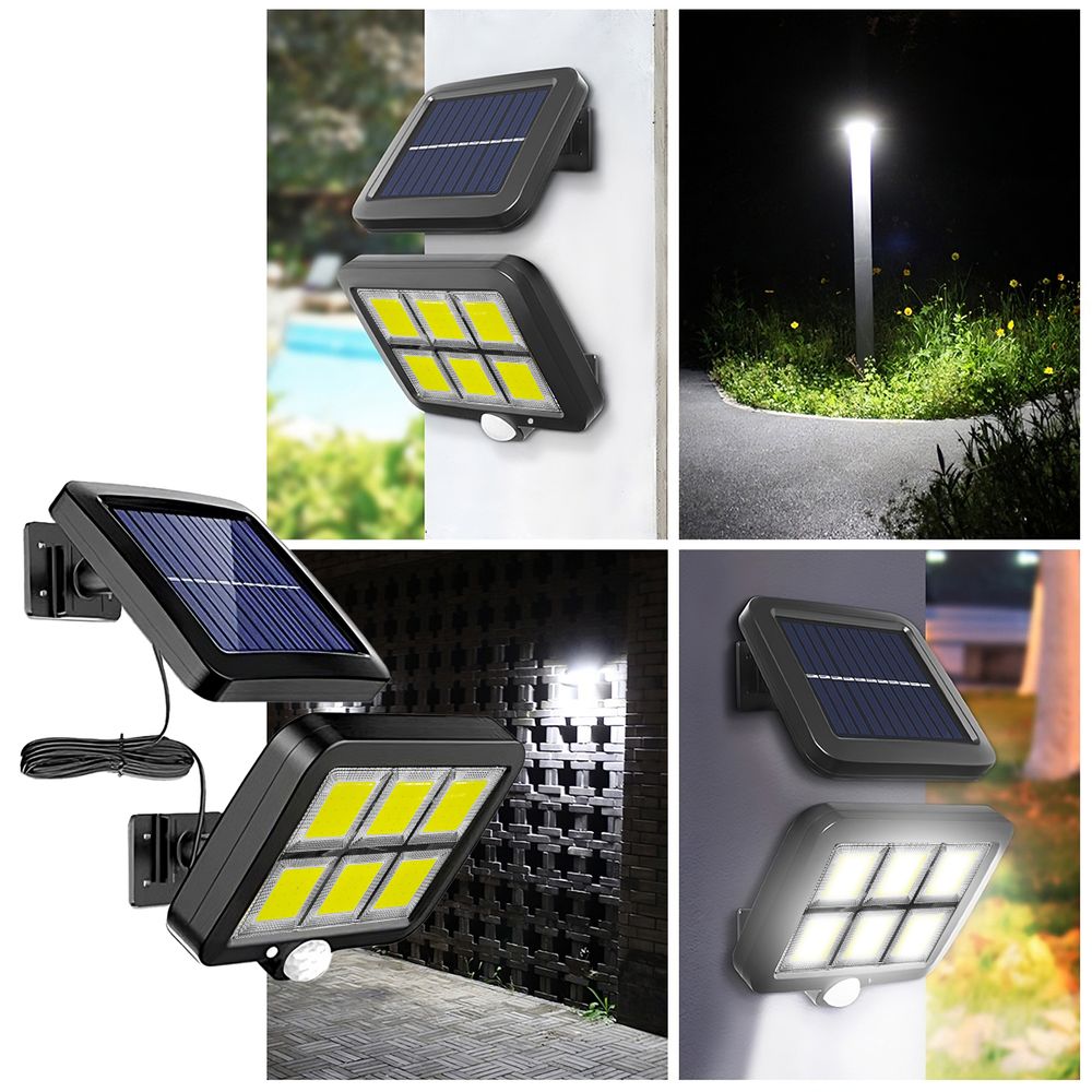 Solarlampen für Außen mit Bewegungsmelder 120 LED Solarleuchten Strahler Außen 120° IP44 Wasserdichte Superhelle Solar Wandleuchte Aussenleuchte Retoo