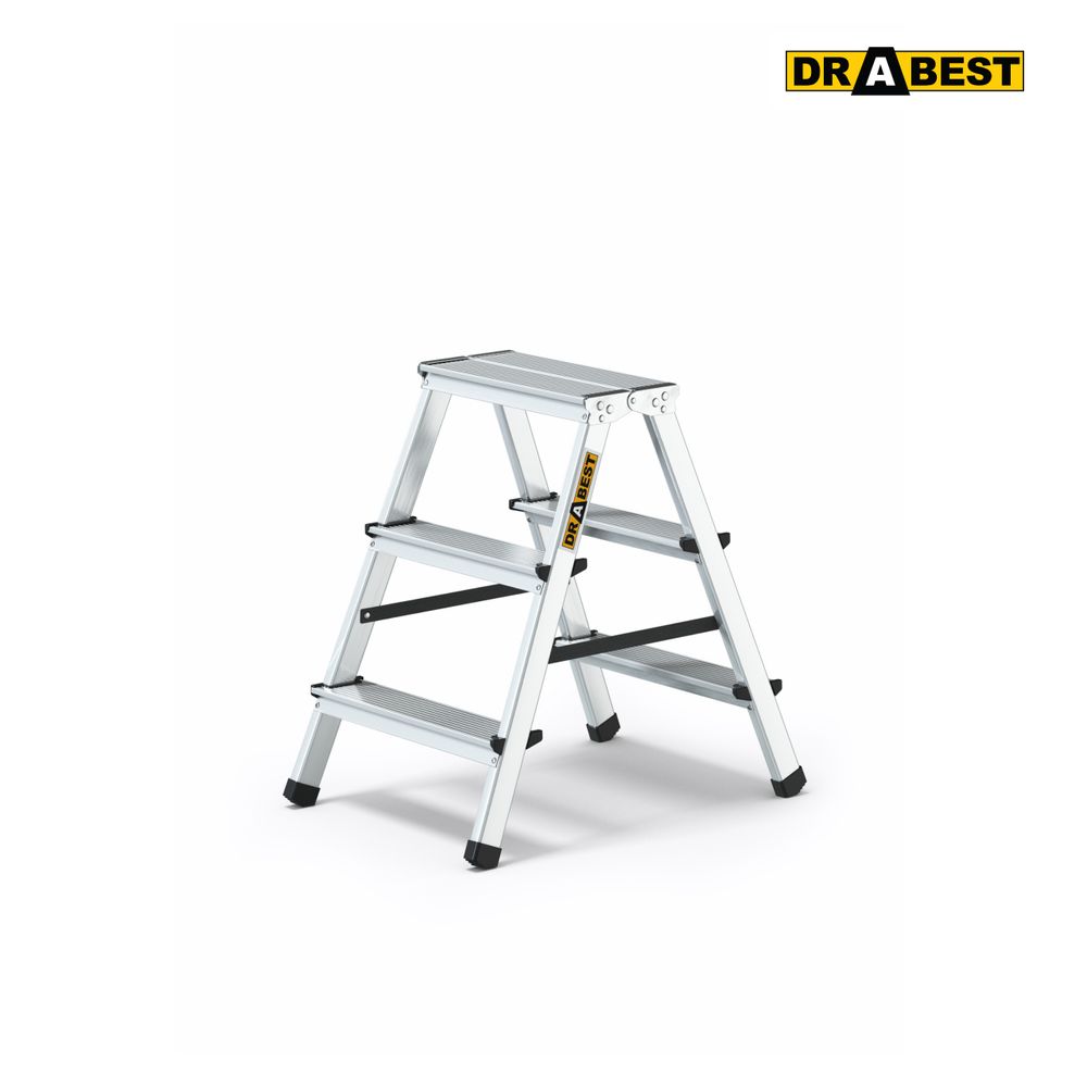 Drabest, Leiter, Aluminium-Leiter, Klappleiter, Treppenleiter, doppelseitige Leiter